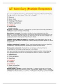 ATI Med-Surg &lpar;Multiple Response&rpar;&lowbar;100&percnt; CORRECT ANSWERS