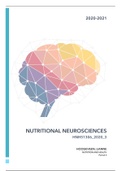 Summary of the course Nutritional Neuroscience (HNH51306_2020_3)