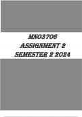 MNO3706 Assignment 2 Semester 2 2024 QUESTIONS WITH DETAILED ANSWERS 