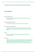 NUR 2868 &sol; NUR2868&colon; Role&comma; Scope&comma; Quality&comma; and Leadership in Professional Nursing Exam 2 &lpar;Latest 2021 &sol; 2022&rpar; Rasmussen