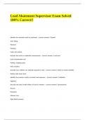 Lead Abatement Supervisor Exam Solved 100&percnt; Correct&excl;&excl;&period;