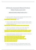 ATI Practice Assessment-Maternal Newborn Online Practice 2016 A & B &vert; Maternal Newborn Online Practice 2016 A & B