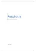 Samenvatting BIAZ - Respiratie