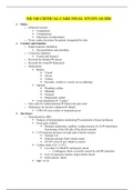 NR 340 CRITICAL CARE FINAL STUDY GUIDE &lpar;LATEST UPDATE&rpar;