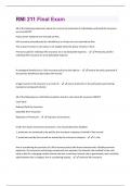 RMI 211 Final Exam Questions and Answers Latest Update Fully Solved 100&percnt;