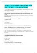 Heavy Duty Diesel &lpar;Michigan SOS Test Study&rpar; 2 &lpar;35 questions&rpar;