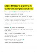 MN 552 Midterm Exam Study Guide with complete solutions &vert;Latest 2024&sol;2025