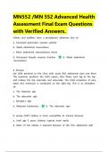 MN552 &sol;MN 552 Advanced Health Assessment Exams PACKAGE DEAL &vert;BUNDLE contains the latest midterm and final exams solutions with updated study guide - Everything you need to pass is here&period;