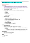 PATHOPHYSIOLOGY &ndash; FINAL EXAM STUDY GUIDE&lpar;LATEST UPDATE&rpar;