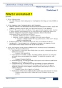 NR283 Worksheet 1 (LATEST UPDATE) Graded A+