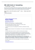 NR-449 Week 4 Discussion Sampling 48 Pages &lpar;2 Versions&rpar;