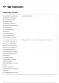 NP ROLE FINAL EXAM LATEST 2024-2025 ACTUAL EXAM TEST BANK 160 QUESTIONS AND CORRECT DETAILED ANSWERS WITH RATIONALES &lpar;VERIFIED ANSWERS&rpar; 