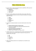 NUR 222 - FINAL EXAM&lowbar;Med&lowbar;Surg&period;