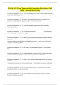 EVAN 101 Final Exam with Complete Solutions Fall 2024&excl; Liberty University
