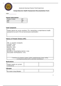 NURSING C350 Comprehensive Health Assessment Documentation Form&period; &lpar;Advanced Nursing Practice Field Experience &rpar;