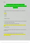 NY INSURANCE ADJUSTER EXAM STUDY MATERIALS QUESTION AND ANSWERS &lpar;VERIFIED ANSWERS&rpar;