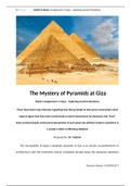 HUM 111 Week 4 Assignment 1, The Pyramids at Giza