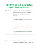 NSG 6005 Week 6 Quiz&lowbar;NSG6005 Week 6 &lpar;Latest 2021&rpar;&colon; South University