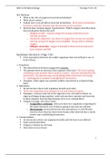 BIOS 2150 Microbiology Class Notes Review