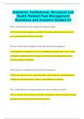 Industrial&comma; Institutional&comma; Structural and Health Related Pest Management Questions and Answers Graded A&plus;
