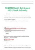 NSG 6005 Week 8 Quiz&lowbar;NSG6005 Week 8 Quiz &lpar;Latest 2021&rpar;&colon; South University