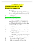 Med SURG Practice Exam Questions from evolve label Comperhensive exam 1( Complete Solution)