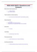 NSG6430 &vert; NSG6430 Womens Health Final Exam Questions with Complete Correct Answers &vert; Grade A&plus;