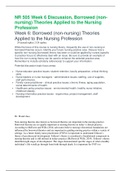 NR 505 Week 6 Discussion&comma; Borrowed &lpar;non-nursing&rpar; Theories Applied to the Nursing Profession