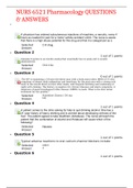 NURS 6521 Pharmacology Questions & Answers latest