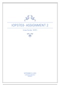 Assignment IOP3703 - Career Psychology (IOP 3703)  Careers, ISBN: 9780702171758