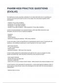 PHARM HESI PRACTICE EXAM 2024&sol;2025 QUESTIONS &lpar;EVOLVE&rpar; WITH COMPLETED & VERIFIED SOLUTIONS&period;