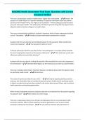 NUR2092 Health Assessment Final Exam -Questions with Correct Answers&sol; Verified