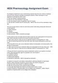 HESI Pharmacology Assignment Exam 2024&sol;2025 Questions With Completed & Verified Solutions&period;