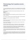 Pharmacology Test 2 Exam 2024&sol;2025 Questions With Completed & Verified Solutions&period;