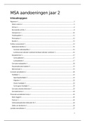 Pathologie/aandoeningen lijst MSA - jaar 2
