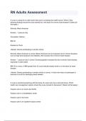 RN Adults Assessment Exam 2024&sol;2025 Questions With Completed & verified Solutions&period;