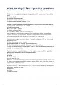 Adult Nursing 2- Test 1 practice Exam 2024&sol;2025  questions with completed & verified solutions&period;