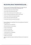 NCLEX-RN &lpar;ADULT NEUROVASCULAR&rpar; EAXM 2024&sol;2025 QUESTIONS WITH COMPLETED & VERIFIED SOLUTIONS&period;