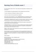 Nursing Care of Adults exam 1 2024&sol;2025 Questions With Completed & verified Solutions&period;