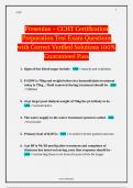 Fresenius ~ CCHT Certification Preparation Test Exam Questions with Correct Verified Solutions 100&percnt; Guaranteed Pass