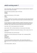 adult nursing exam 1 2024&sol;2025 Questions With Completed & Verified Solutions&period;