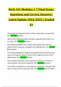 Herb 101 Modules 1-7 Final Exam &vert; Questions and Correct Answers &vert; Latest Update 2024&sol;2025 &vert; Graded A&plus;