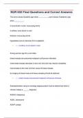 NUR 602 Final Questions and Correct Answers