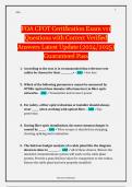 FOA CFOT Certification Exam v11 Questions with Correct Verified Answers Latest Update &lpar;2024&sol;2025&rpar; Guaranteed Pass