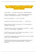 A-49 &sol; SUPERVISION OF STORAGE&comma; HANDLING AND USE OF AEROSOL EXAM WITH QUESTIONS AND VERIFIED ANSWERS