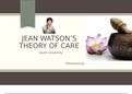 NSG 5002 Jean Watsons Theory of care Presentation
