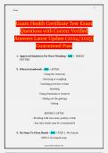 Guam Health Certificate Test Exam Questions with Correct Verified Answers Latest Update &lpar;2024&sol;2025&rpar; Guaranteed Pass