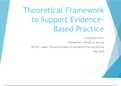 NR 501 Wk7 Assessment Theoretical Framework To Support EBP