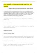 Cpls course Exam Questions with all Questions and Answers