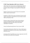 CCRC Exam Questions with Correct Answers&period;